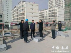秦安县政府领导检查城区建筑工地安全文明施工